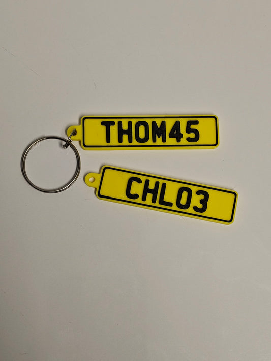 Custom UK Number Plate Keyring