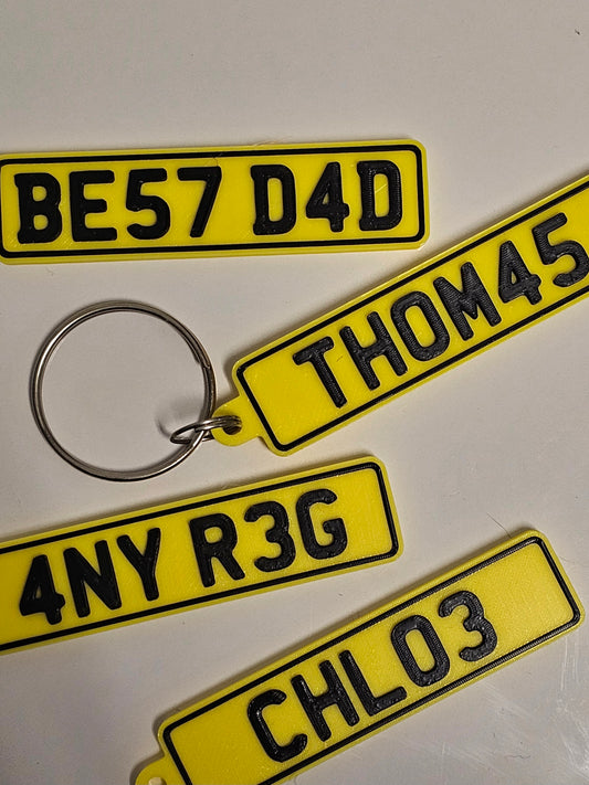 Custom UK Number Plate Keyring